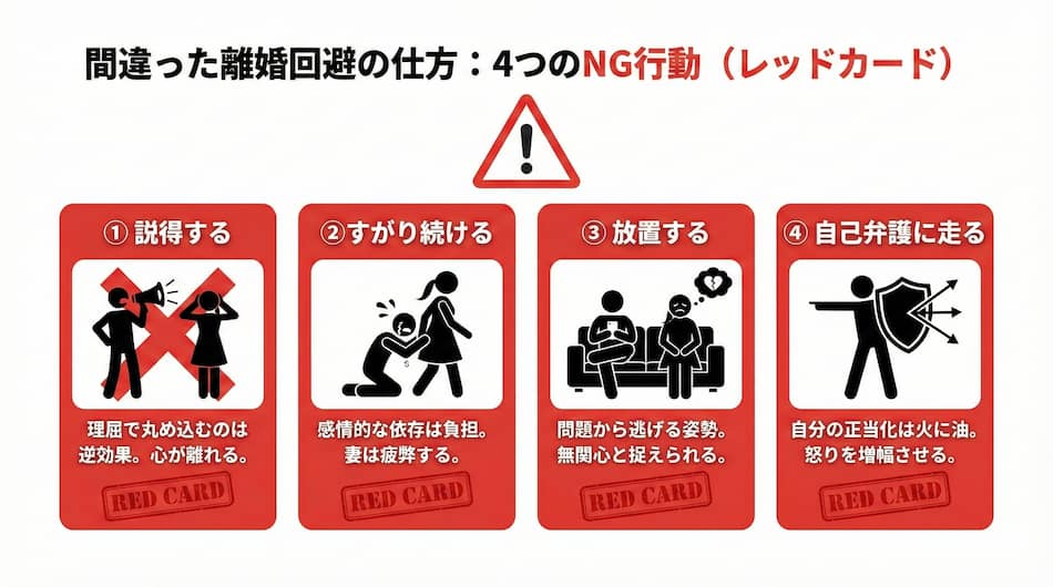 間違った離婚回避の仕方の解説図解