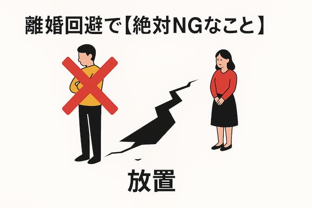 離婚回避で絶対にNGな行為「放置」の図解