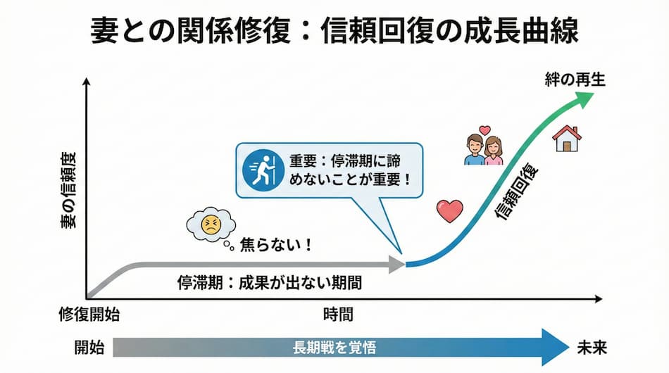 「妻との関係修復を焦らない」の解説図解