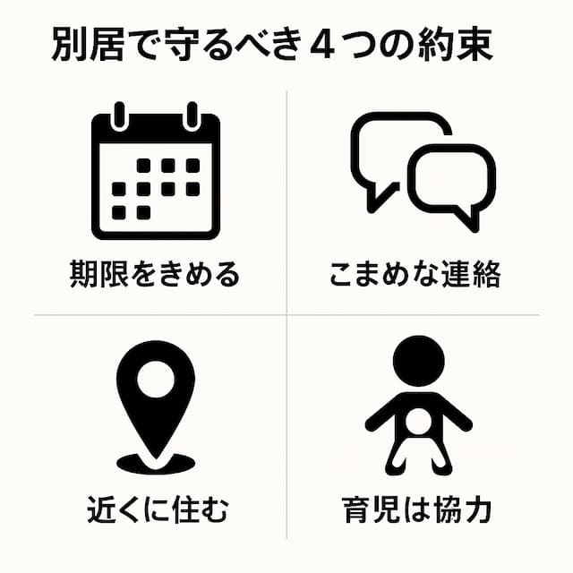 別居で守るべき約束の図解