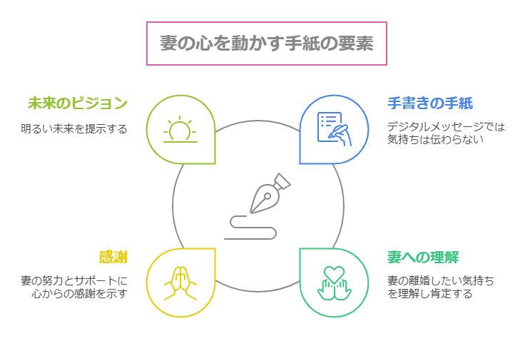 妻の心を動かす手紙の要素の図解