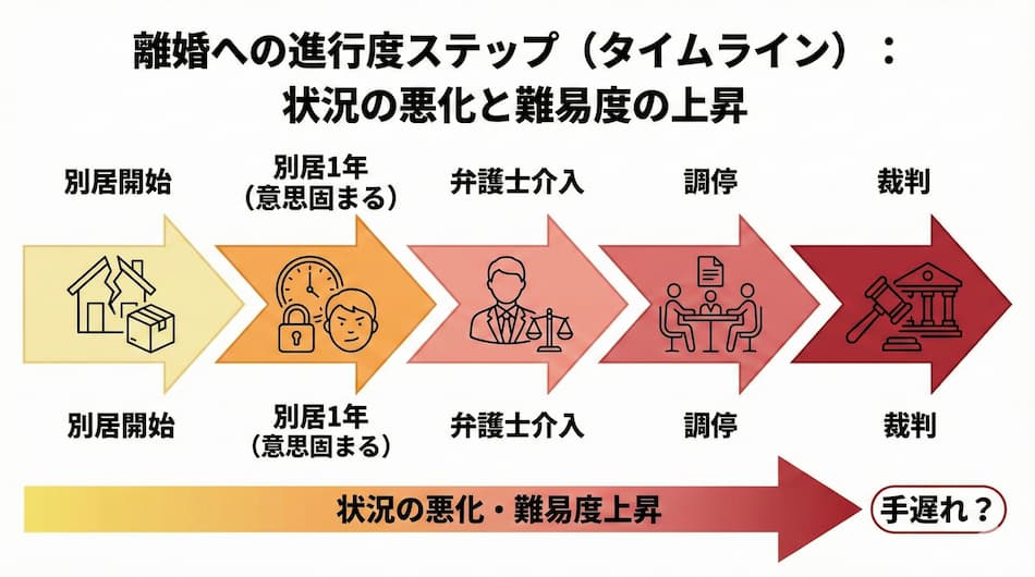 離婚回避の難易度が高い場合の解説図解