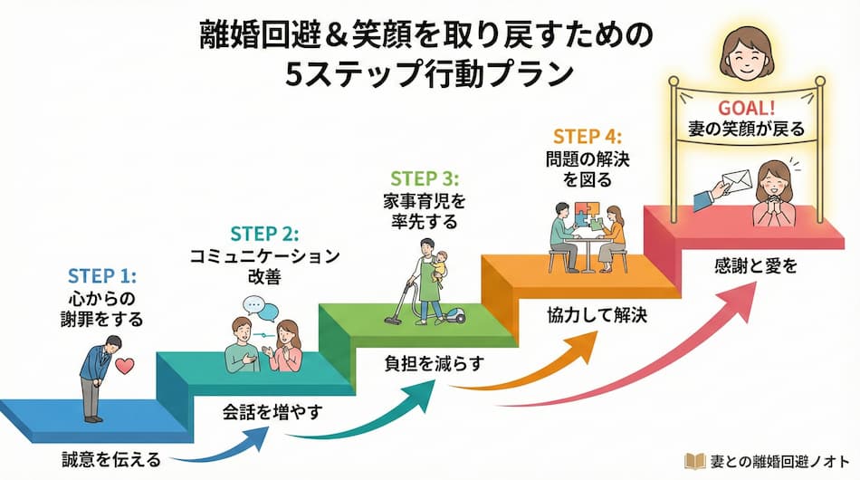 離婚を回避し妻の笑顔を取り戻す方法の解説図解